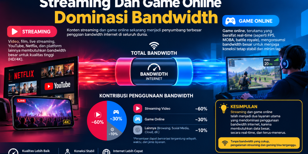 Streaming Dan Game Online Dominasi Bandwidth